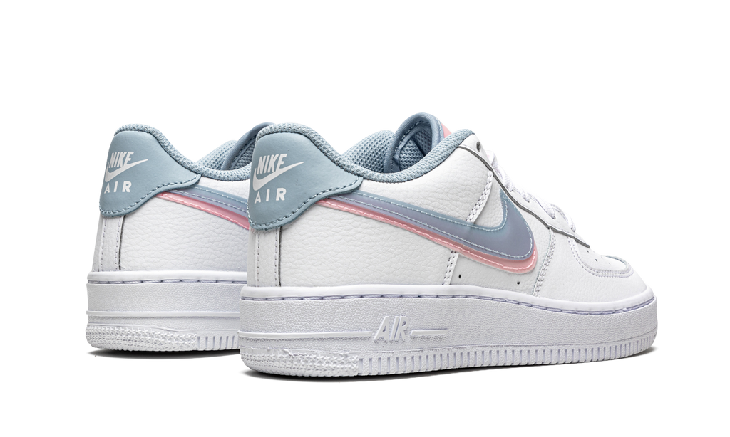 Air Force 1 LV8 GS "Double Swoosh - White / Blue / Pink" CW1574 100