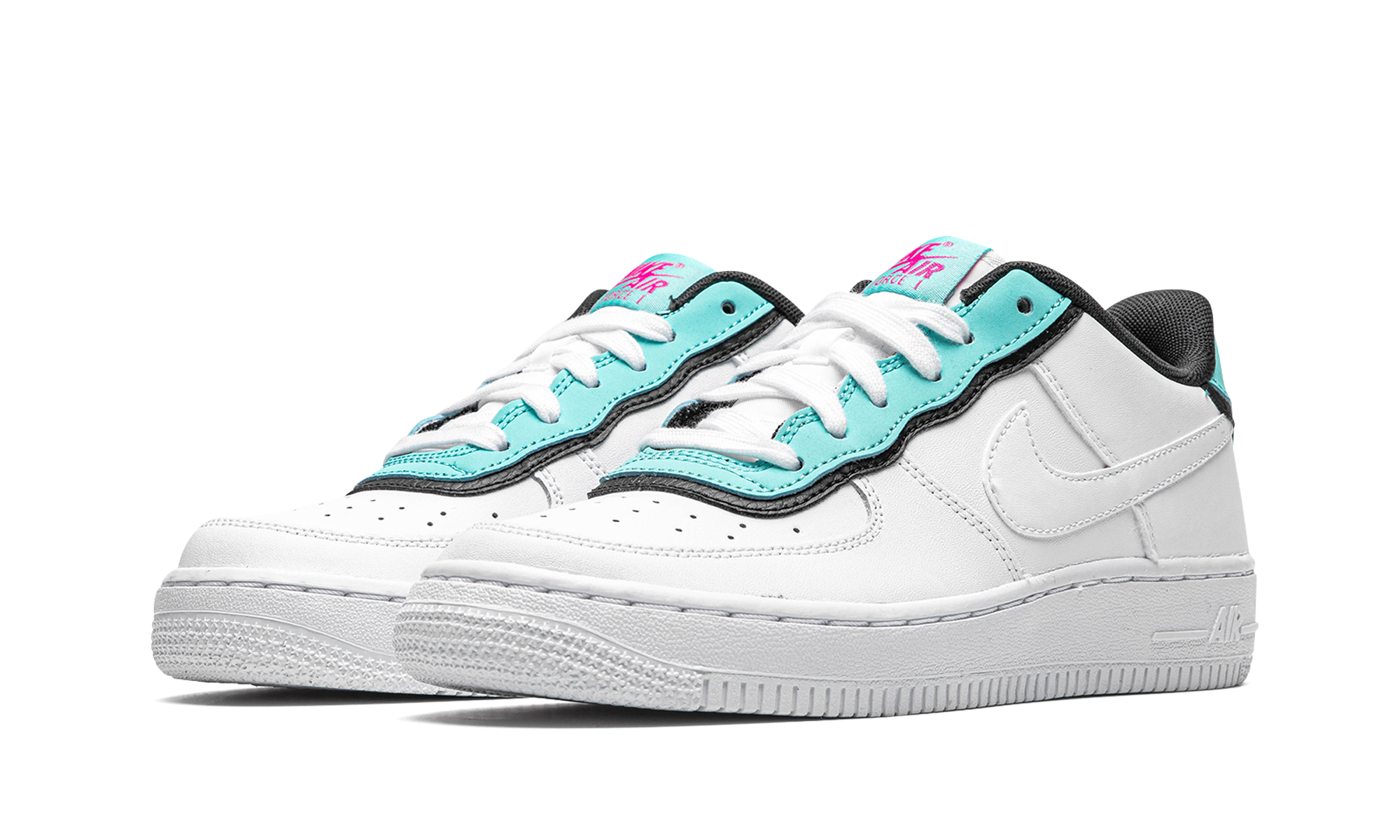 Air Force 1 LV8 1 DBL GS "Double Layer - Aqua Black" BV1084 100