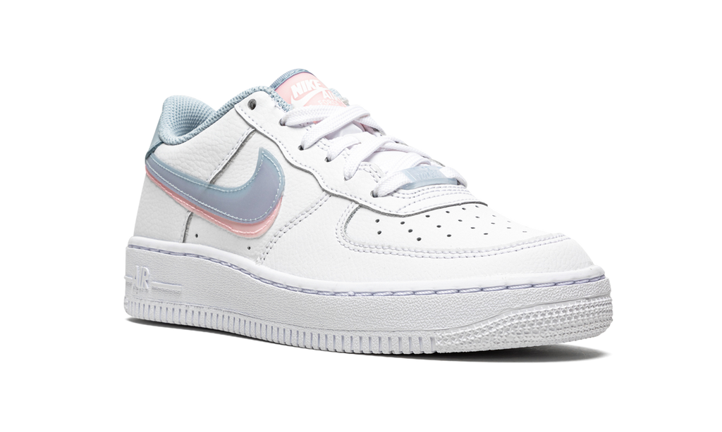 Air Force 1 LV8 GS "Double Swoosh - White / Blue / Pink" CW1574 100