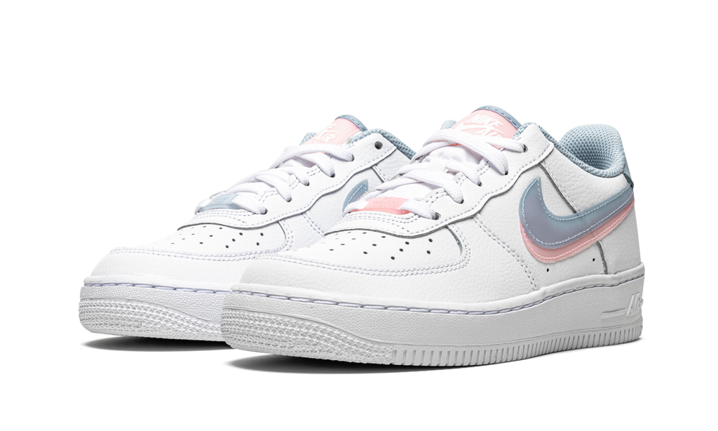 Air Force 1 LV8 GS "Double Swoosh - White / Blue / Pink" CW1574 100