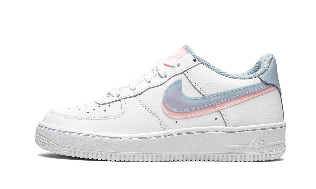 Air Force 1 LV8 GS "Double Swoosh - White / Blue / Pink" CW1574 100