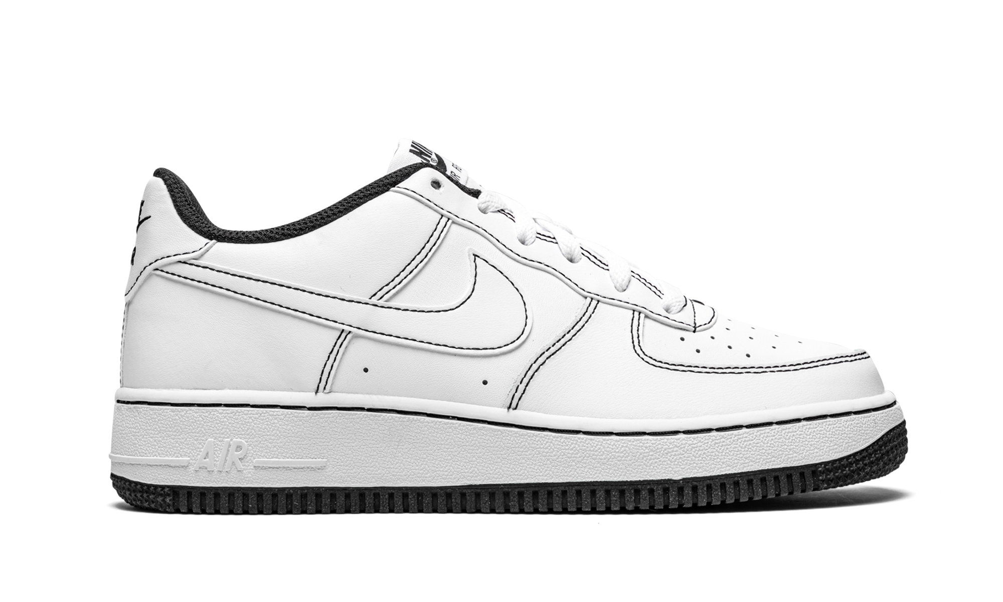 Air Force 1 Low '07 GS "Contrast Stitching - White / Black" CW1575 104