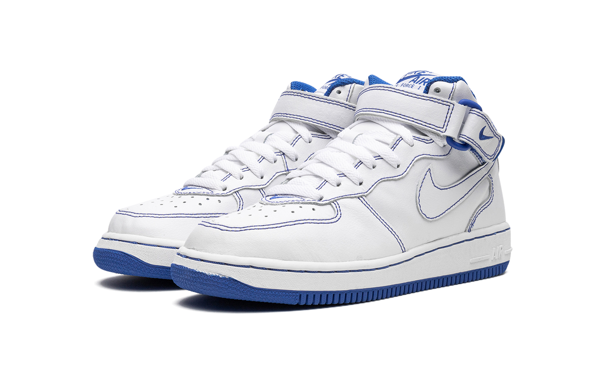 Air Force 1 Mid GS "White/White-Royal Blue" 624049 113